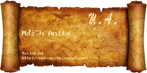 Méh Anita névjegykártya